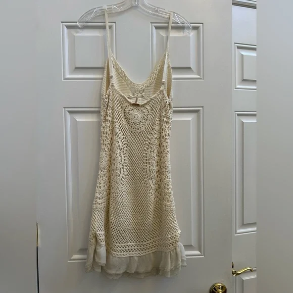 Free People Cream Crochet Mini Dress - Picture 2 of 6